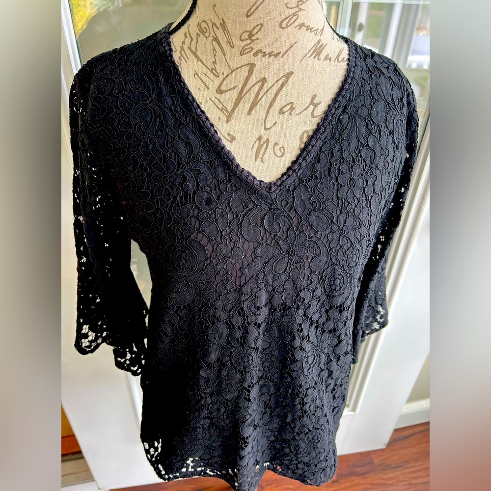 Loft Lined Black dressy black blouse